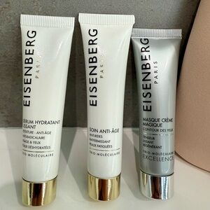 Eisenberg Paris Set (Masque, Anti-age Treatment, Moisturizing Serum) & Pouch,bag
